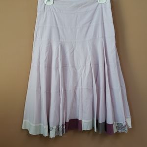 Anthropology Patchwork Raw Hem Long Skirt Dress